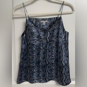 Zara Blue Snake Print Cami Top